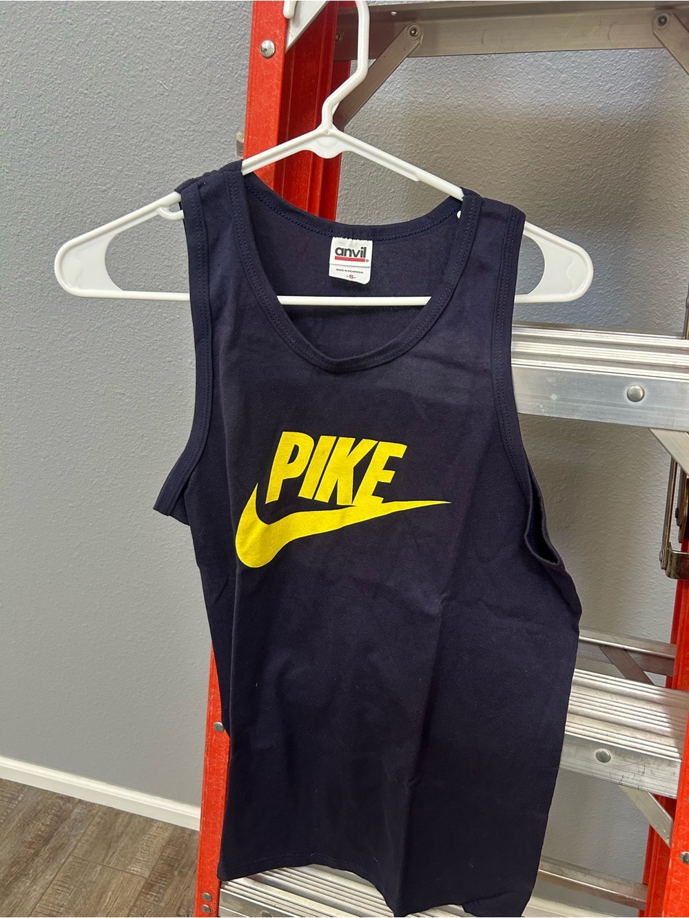 PIKE Greek Lif Graphic Tank Top with Yellow Logo